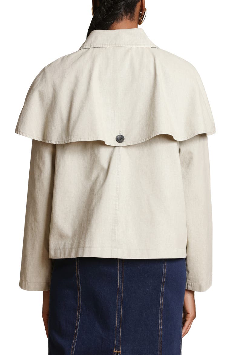 Cotton Cape Jacket, Alternate, color, LIMESTONE