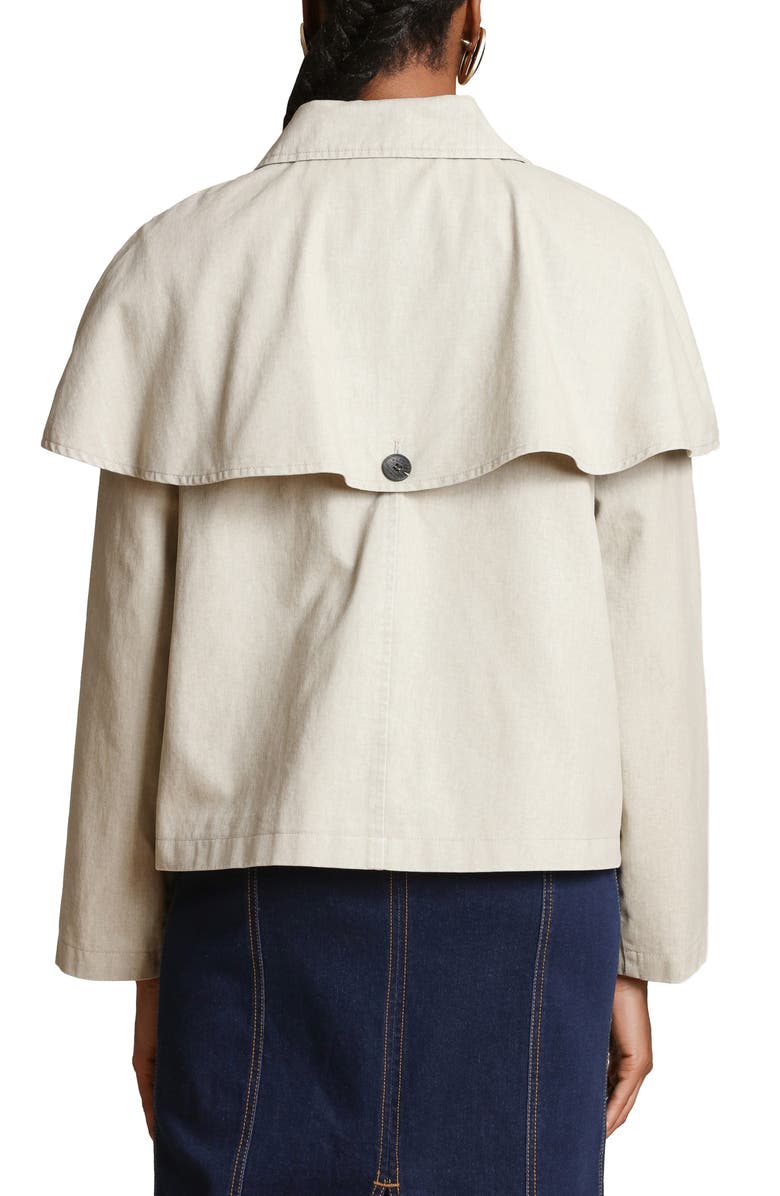 Avec Les Filles Cape Detail Cotton Jacket, Alternate, color, Limestone