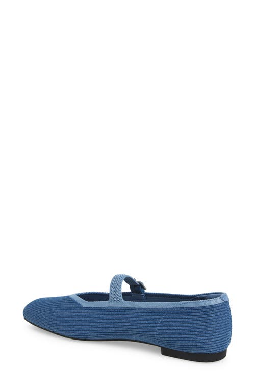 Vivaia Margot Mary Jane Flat In Denim Blue