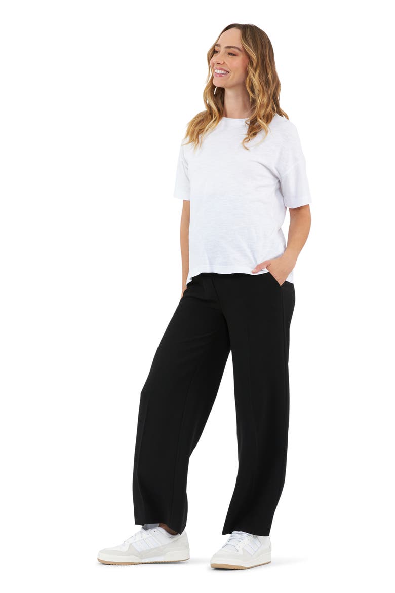 Alexa Wide Leg Maternity Work Pant - Black, Alternate, color, BLACK