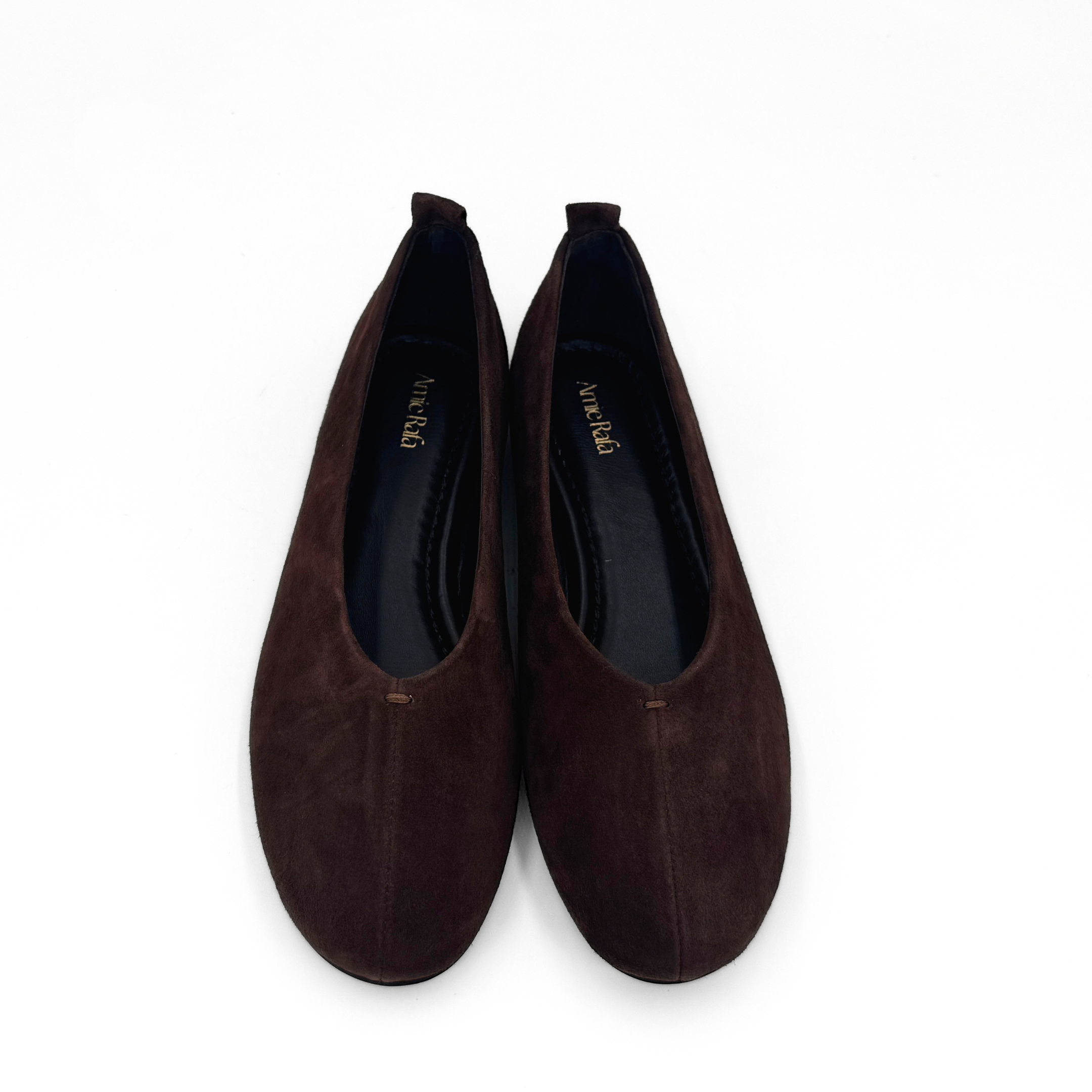 Erika II Suede Ballet Flats, Alternate, color, Brown