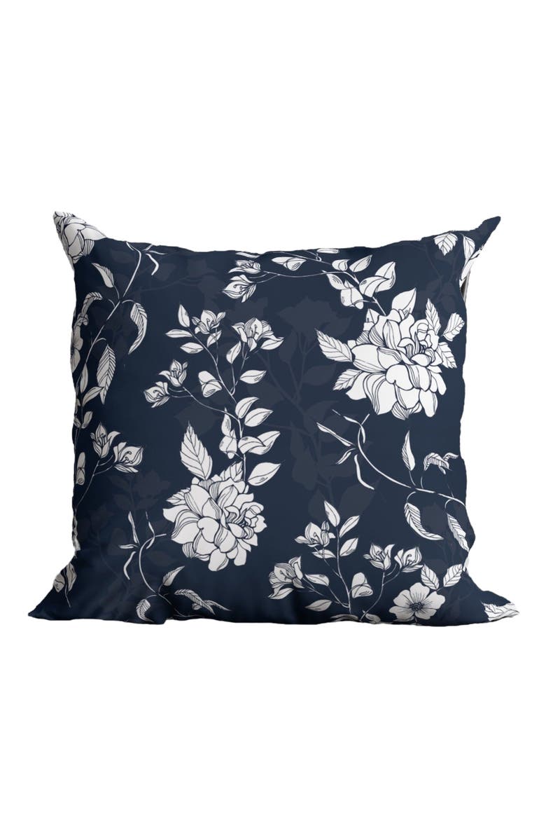 Winterborne Decor Navy Floral Pillow in Pembroke, Main, color, Blue
