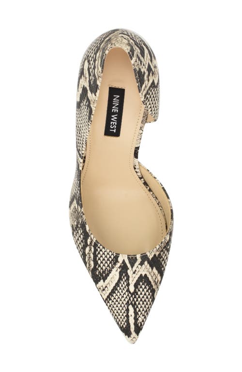 Nine West Folowe Half D'orsay Pointed Toe Pump In Gray