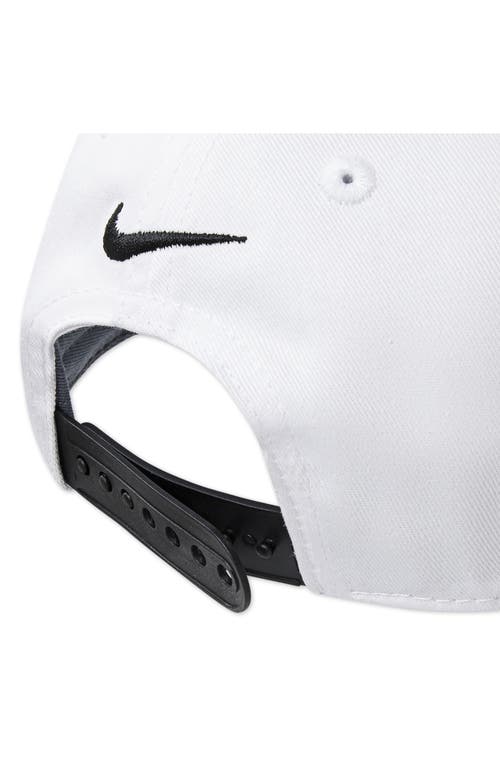 Nike Kids' Logo Patch Baseball Cap In White