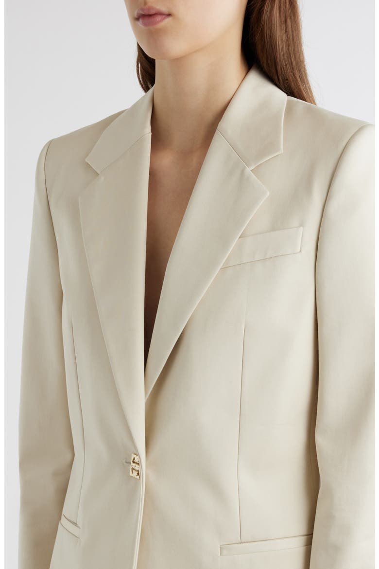 Classic Cotton Blazer, Alternate, color, EGGSHELL