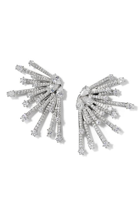 Starlet Cubic Zirconia Burst Jacket Earrings