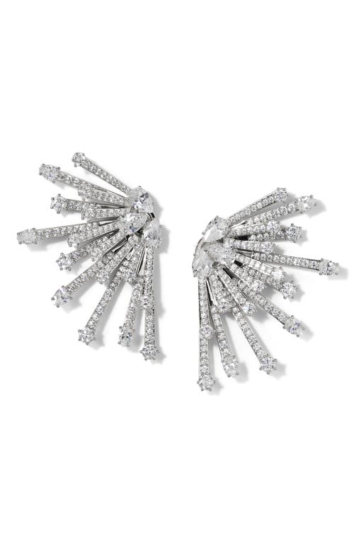 Nadri Starlet Cubic Zirconia Burst Jacket Earrings