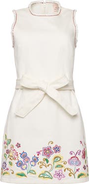 Cinq à Sept Jardin Bohème Embroidered Shift Dress