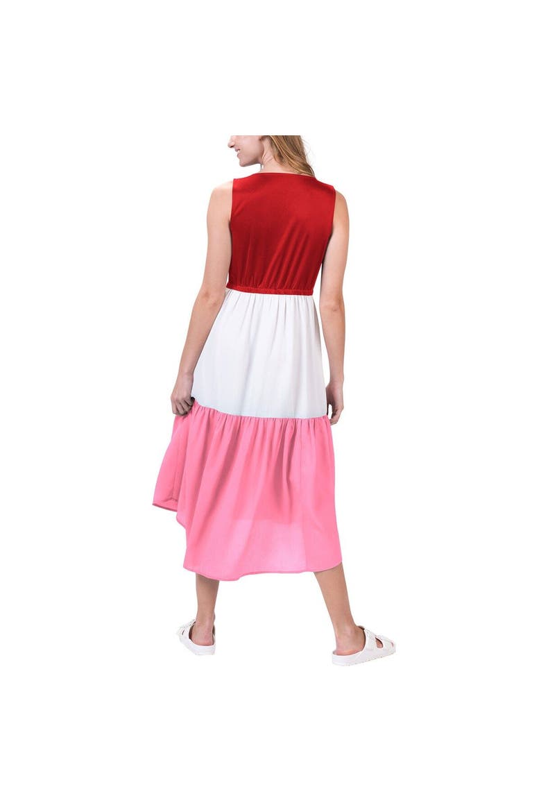 Women's G-III 4Her by Carl Banks Scarlet/Pink San Francisco 49ers 12th Inning Colorblock Dress, Alternate, color, Scarlet