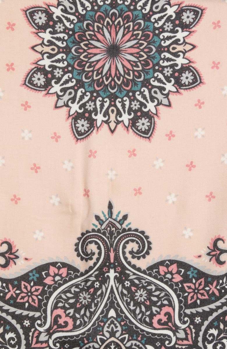 Vince Camuto Supersoft Medallion Square Scarf, Alternate, color, Black