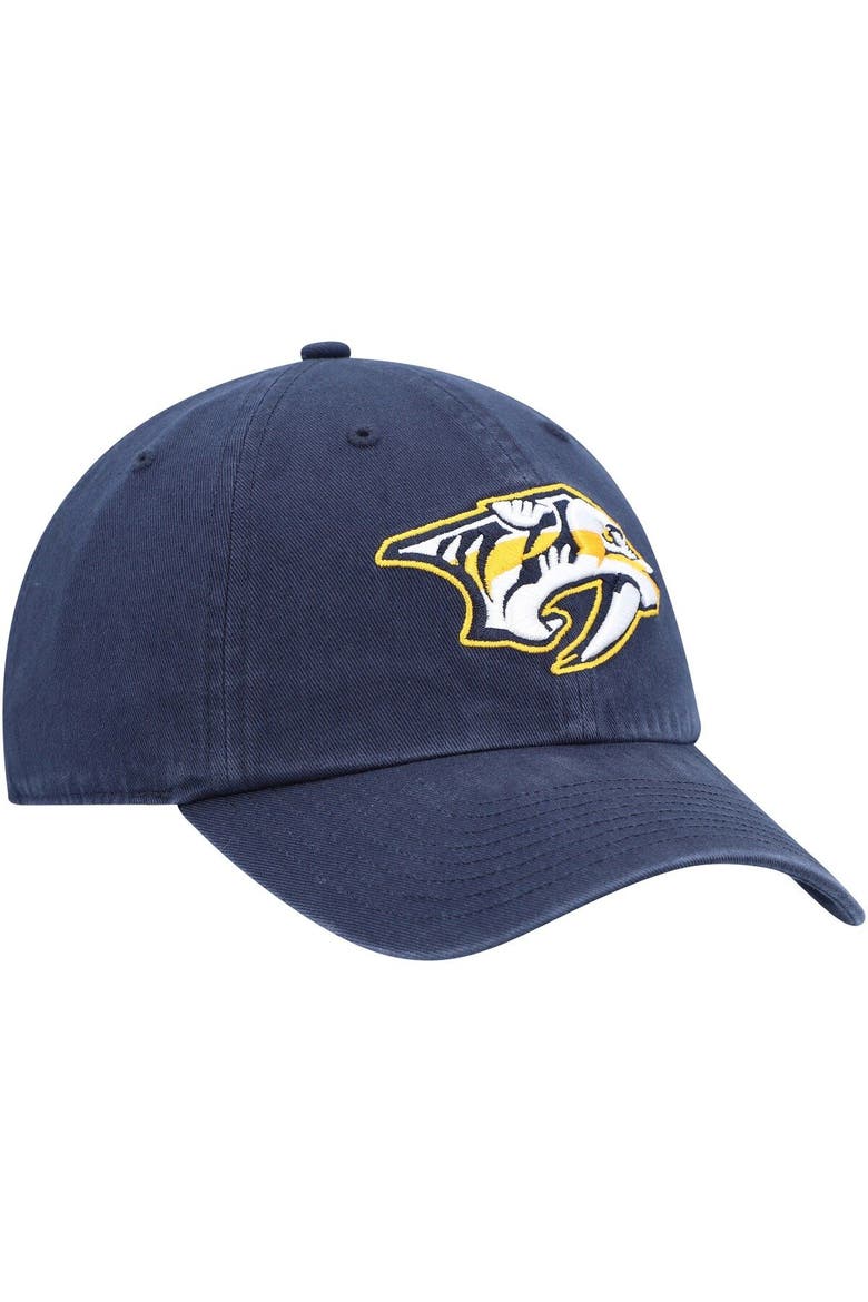 Men's '47 Navy Nashville Predators Team Clean Up Adjustable Hat, Alternate, color, Navy