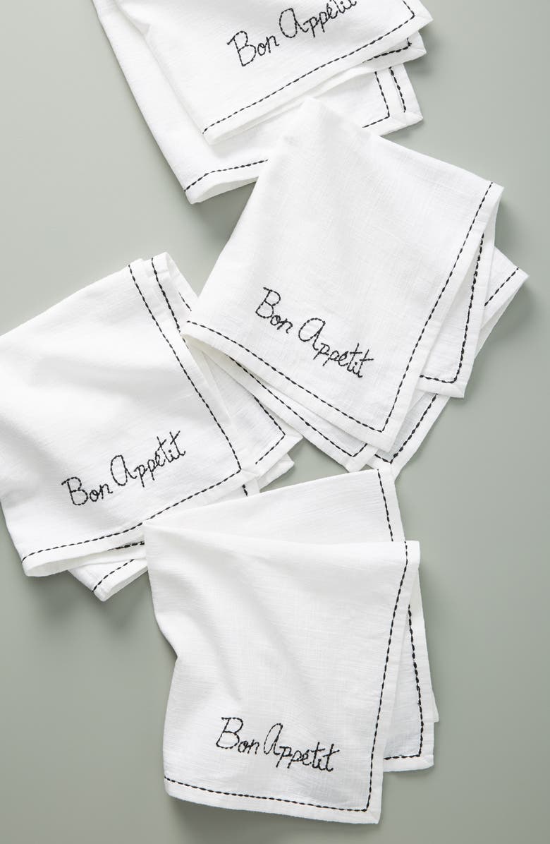 Anthropologie Home Robin Set of 4 Napkins, Alternate, color, 