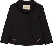 Valentino V-Detail Crepe Couture Jacket