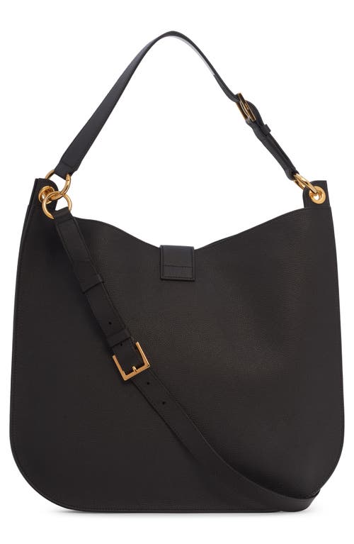 Tom Ford Large Tara Leather Hobo Bag In Brown