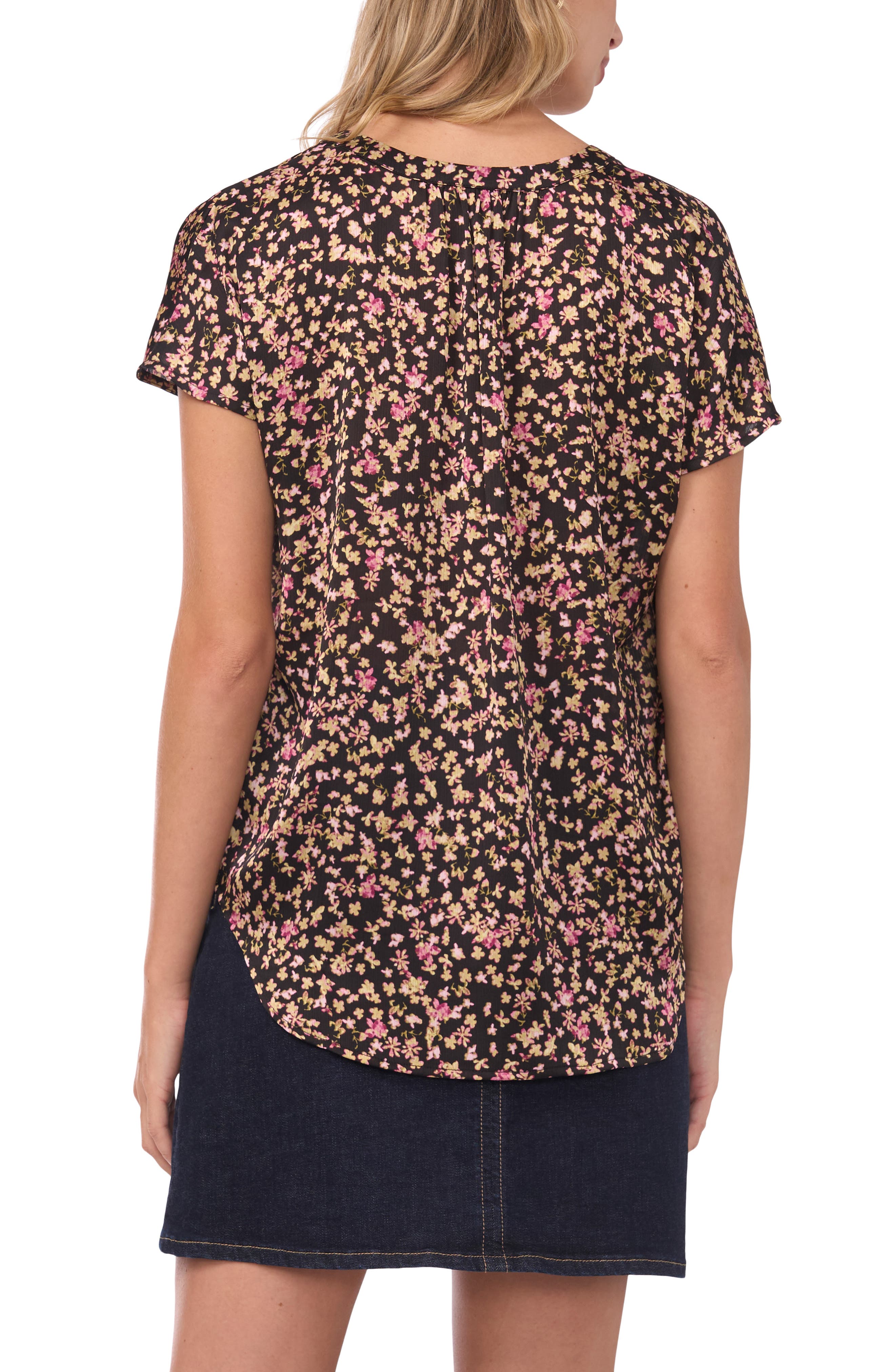 Floral Split Neck Top - image 2