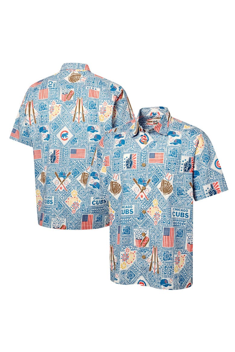 Men's Reyn Spooner  Blue Chicago Cubs Americana Button-Up Shirt, Main, color, Blue