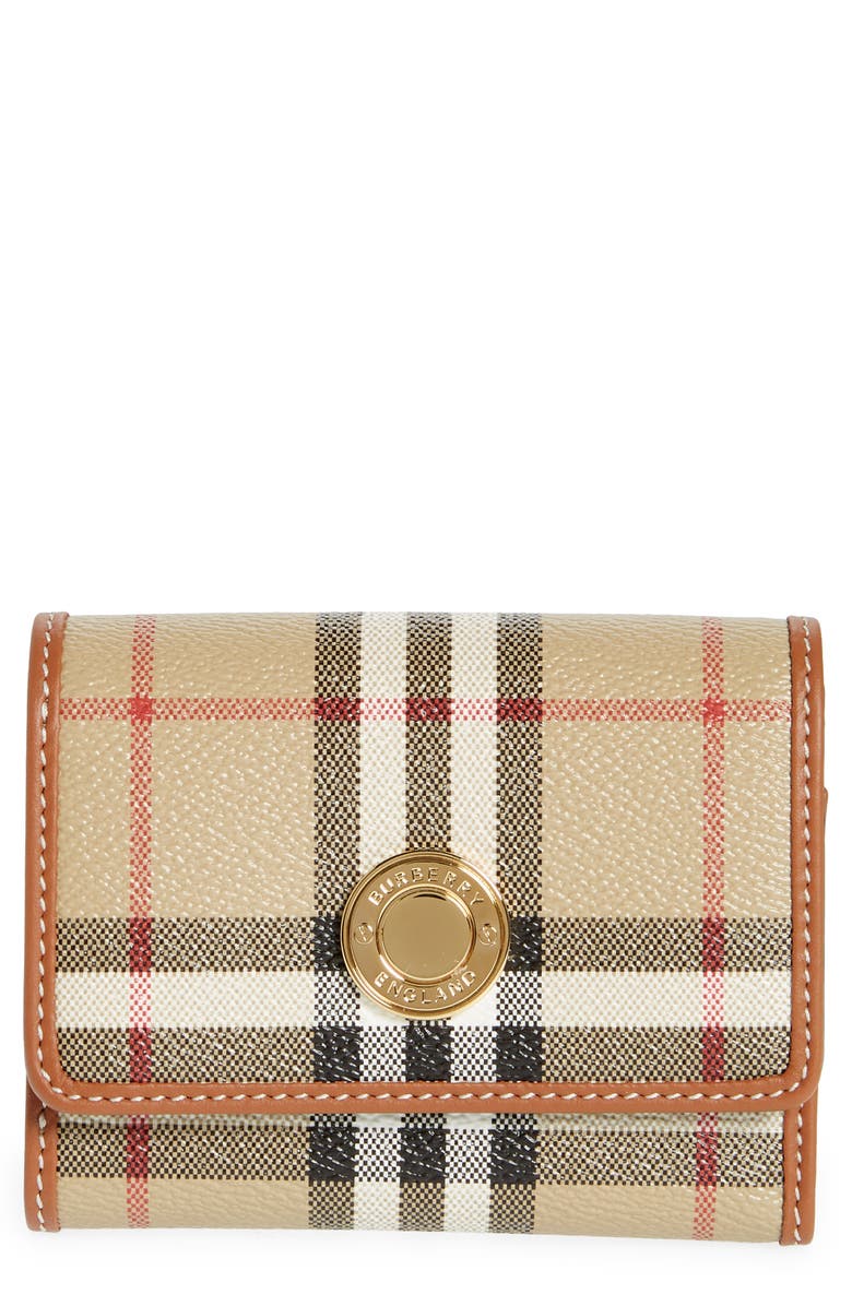 Burberry Lancaster Archive Check Wallet, Main, color,