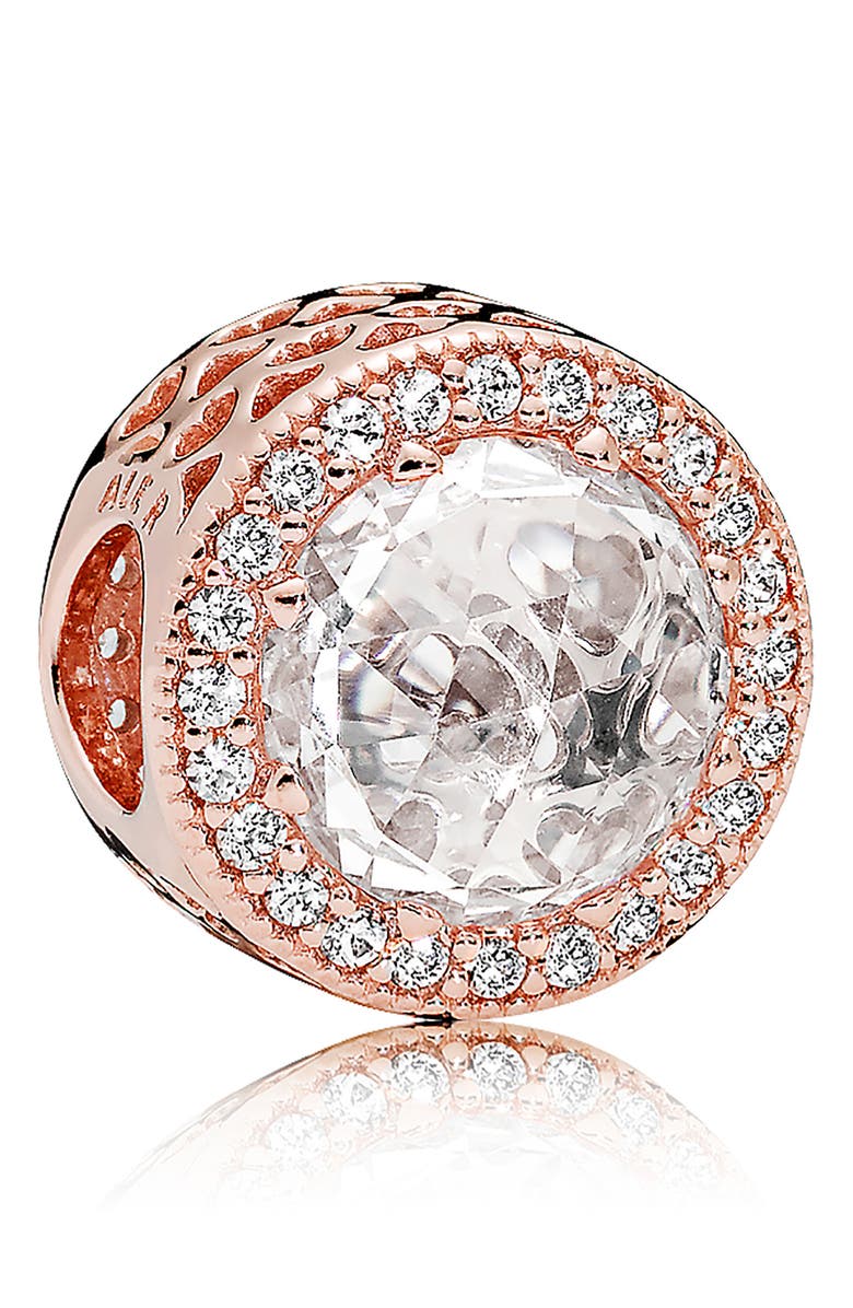 PANDORA Rose Radiant Hearts Charm, Main, color, 