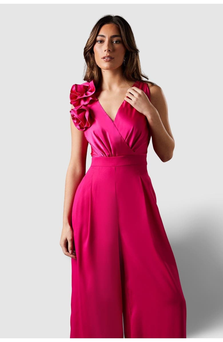 Coast Corsage Cowl Back Jumpsuit, Alternate, color, Pink