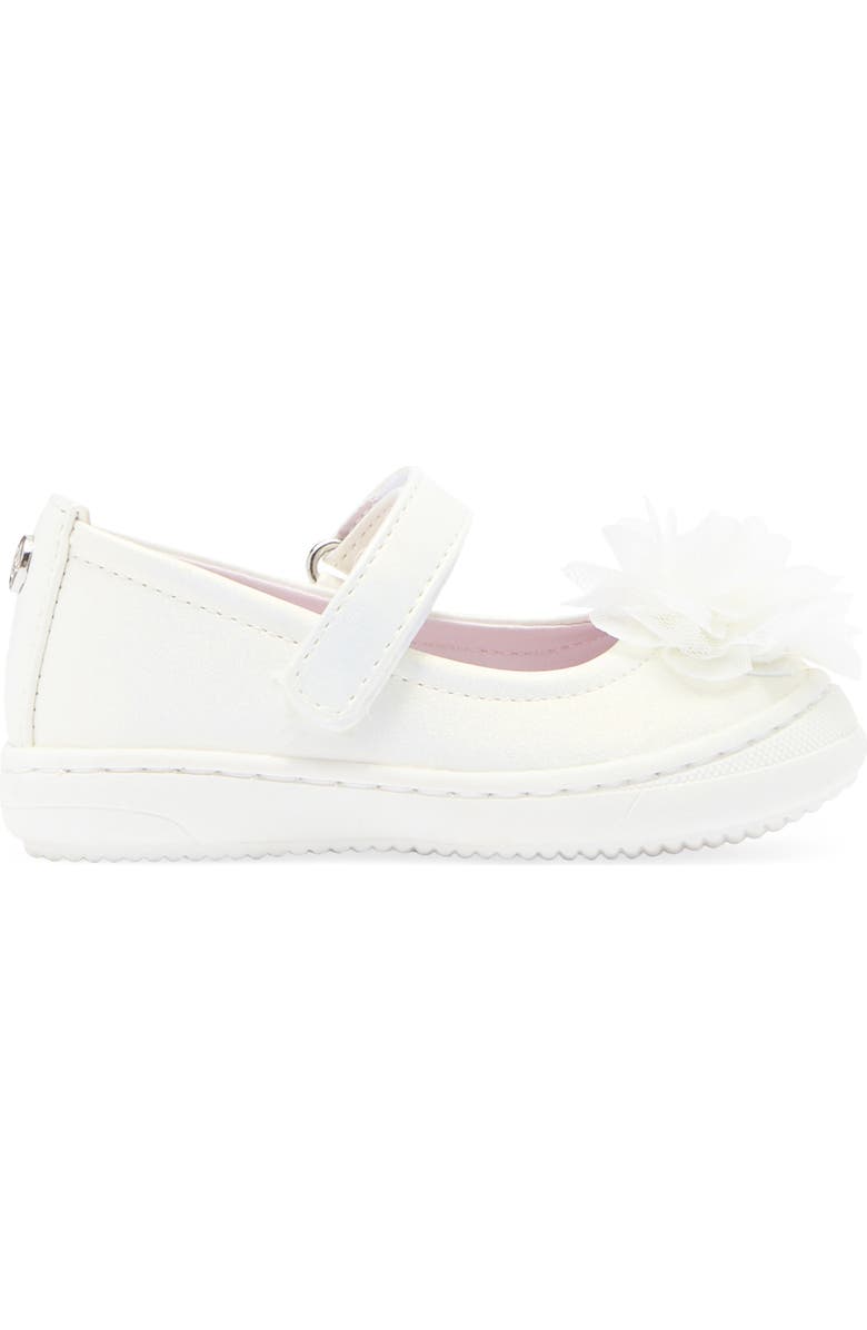 Nina Kids' Ginella Rosette Mary Jane Sneaker, Alternate, color, White