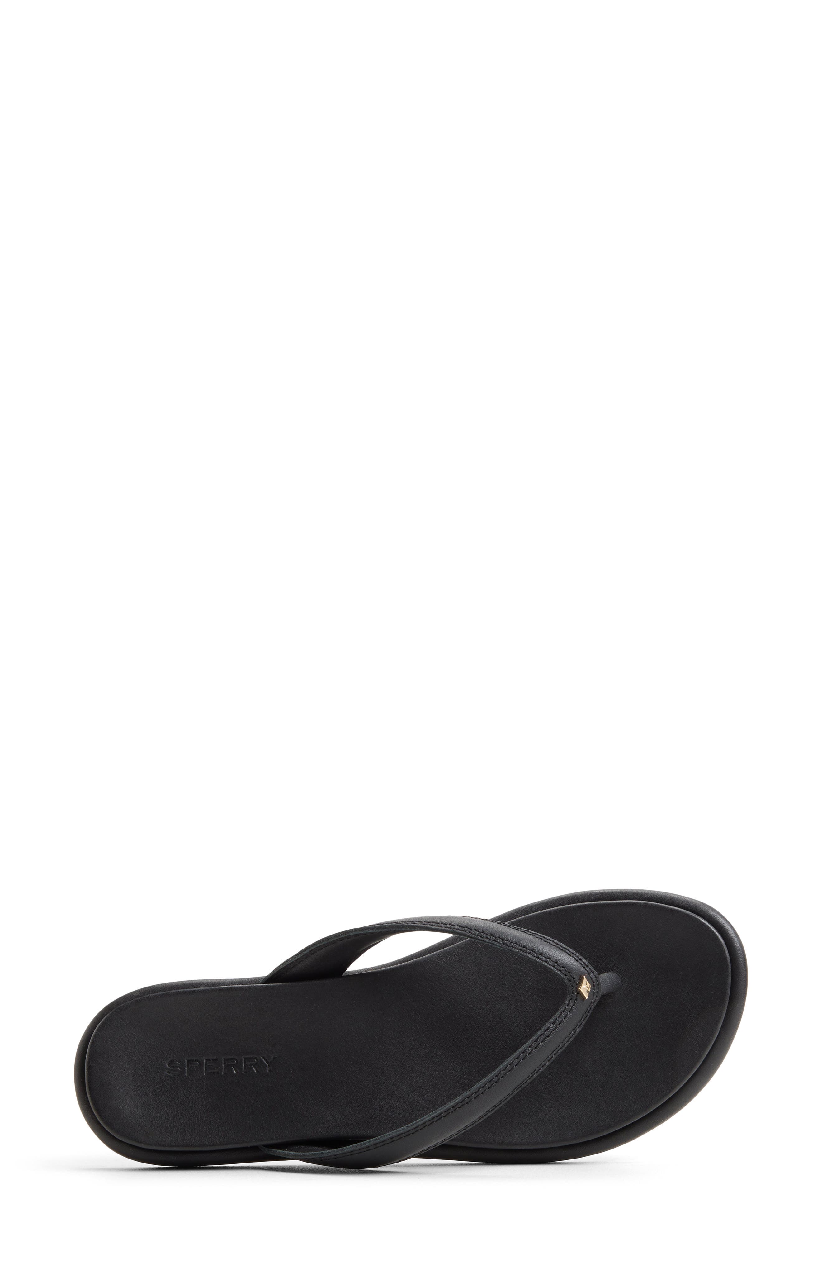 Sperry Isla Flip Flop, Alternate, color, Smooth Black