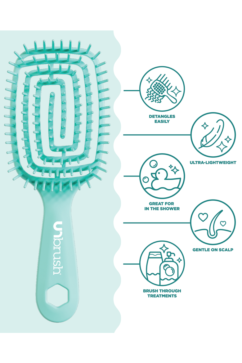 Flex Detangling Brush, Alternate, color, Teal