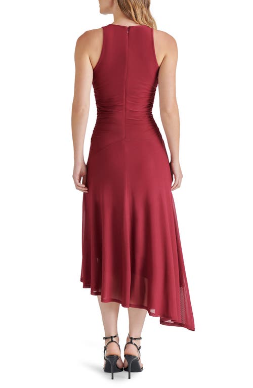 STEVE MADDEN STEVE MADDEN LANEY ASYMMETRIC MESH DRESS 