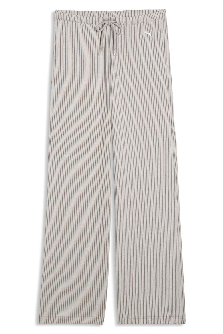 Ribbed Wide Leg Pants, Alternate, color, MOUSE GRAY HEATHER