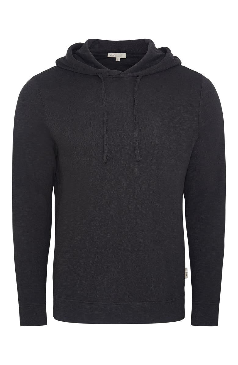 Onia Heavyweight Slub Hoodie, Alternate, color, Noir