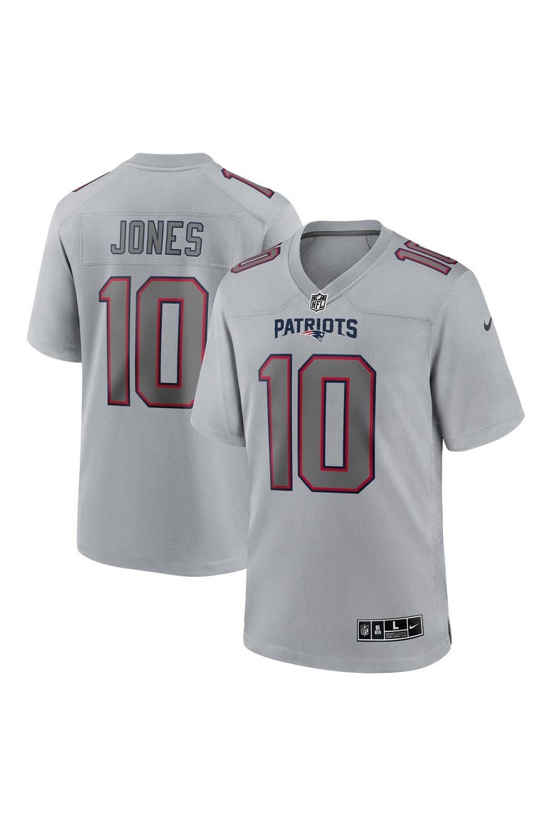 Men's Nike Mac Jones Gray New England Patriots Atmosphere Fashion Game Jersey, Main, color, Gray