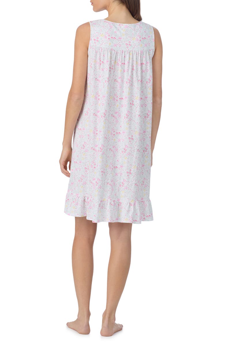 Eileen West Cotton Short Nightgown, Alternate, color, White Novelty