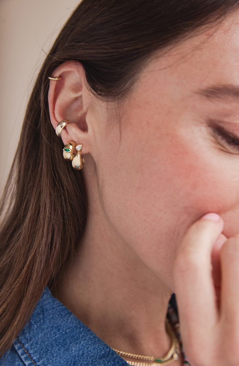 Zoë Chicco Thick Round Ear Cuff, Alternate, color, Yellow Gold