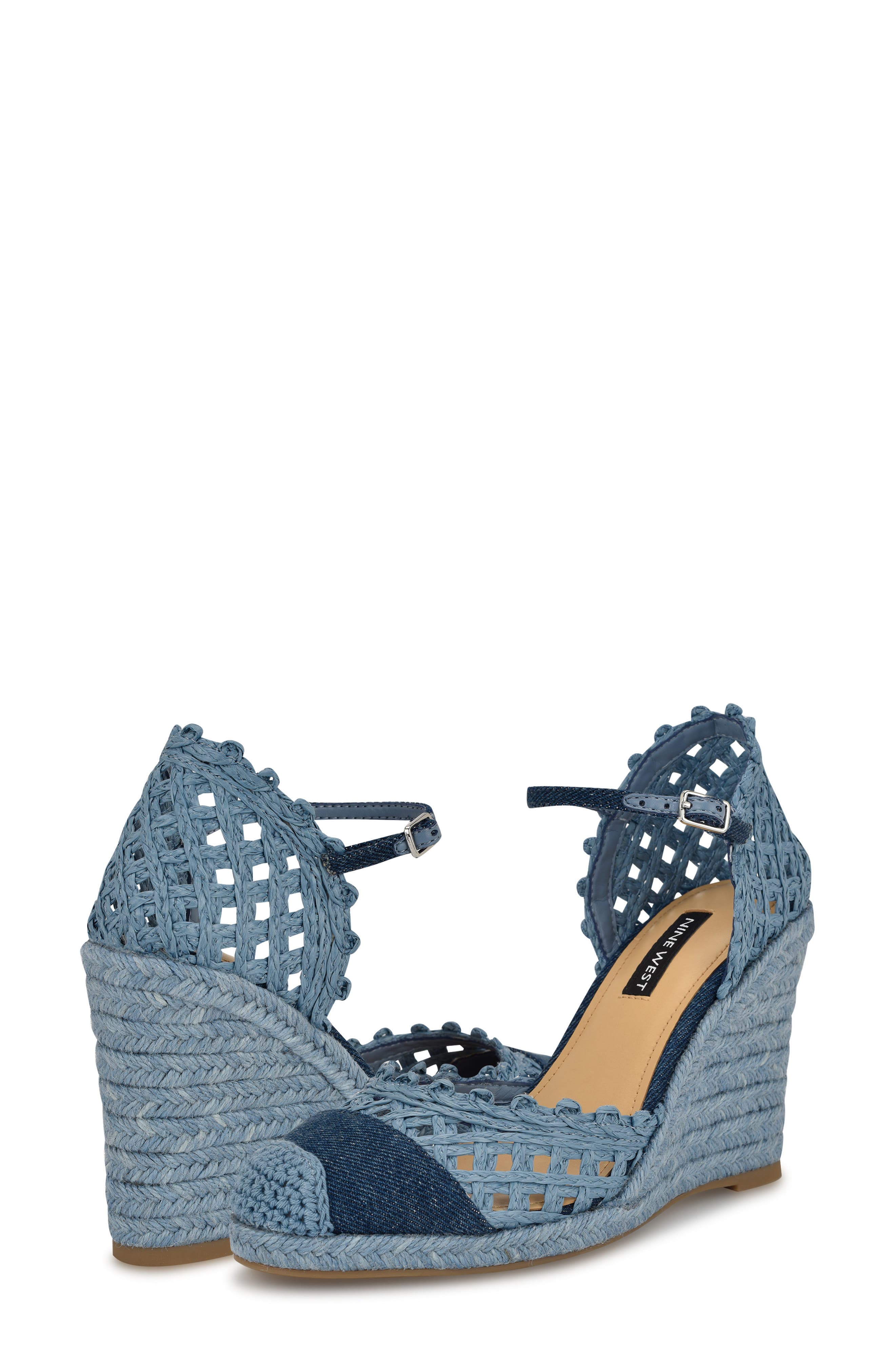 Nine West Mckinly Ankle Strap Wedge Sandal, Alternate, color, 