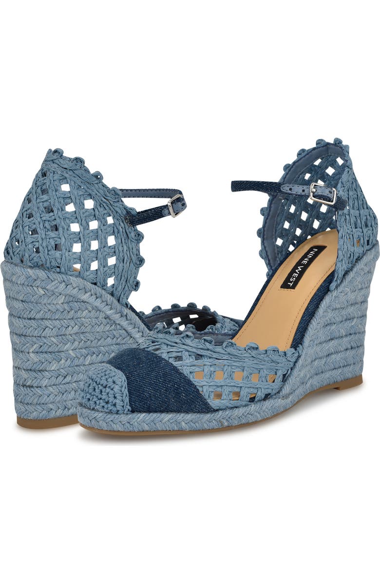 Nine West Mckinly Ankle Strap Wedge Sandal, Alternate, color,