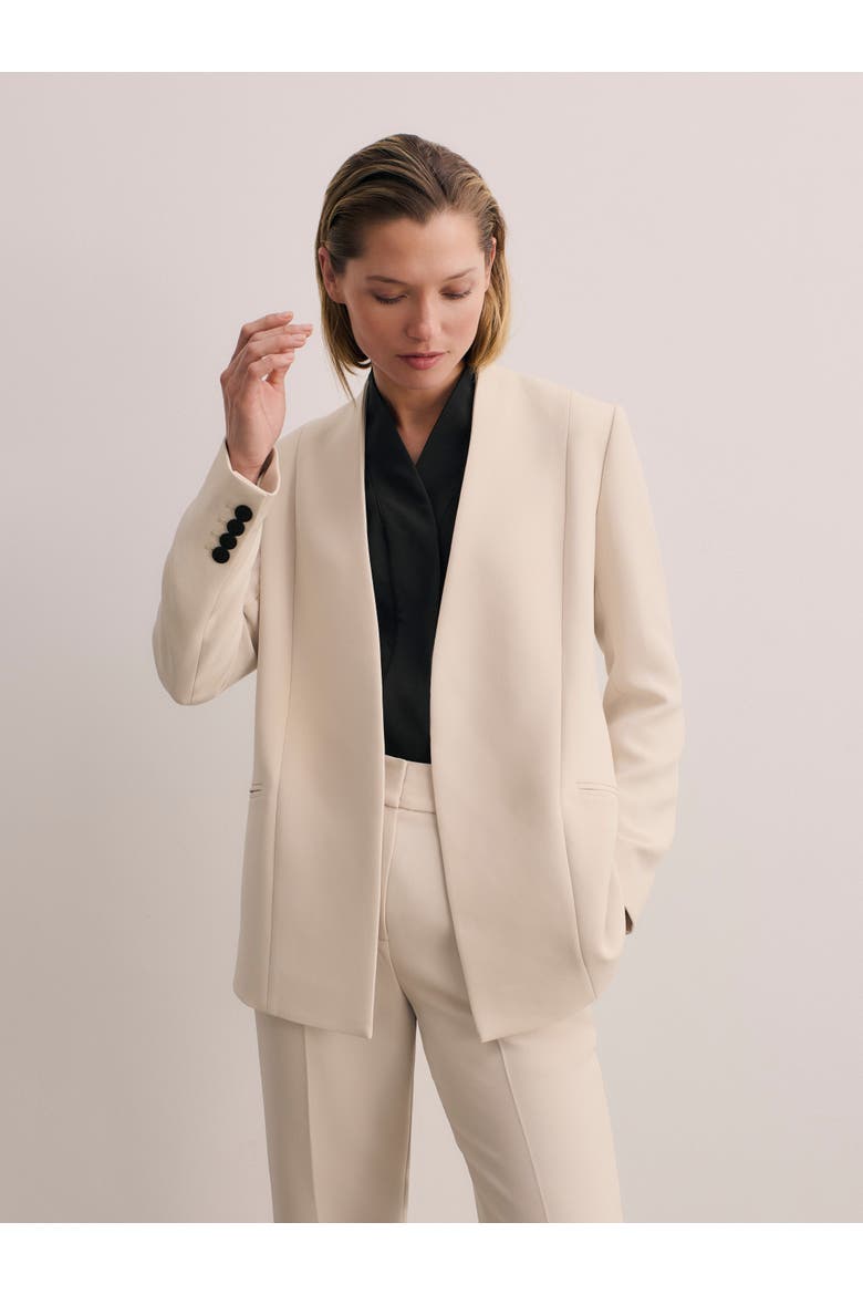 Selsey Doppio Crepe Blazer, Alternate, color, Neutral