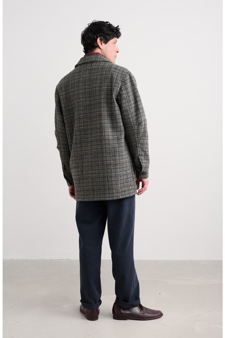Rowlocks Glen Check Felted Jacket, Alternate, color, VENWYN IRON ORE