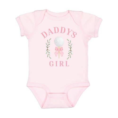 Sweet Wink Daddy's Golf Girl Short Sleeve Bodysuit In Pink