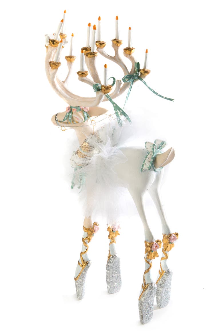 Patience Brewster Moonbeam Dancer Reindeer Decoration, Alternate, color, WHITE