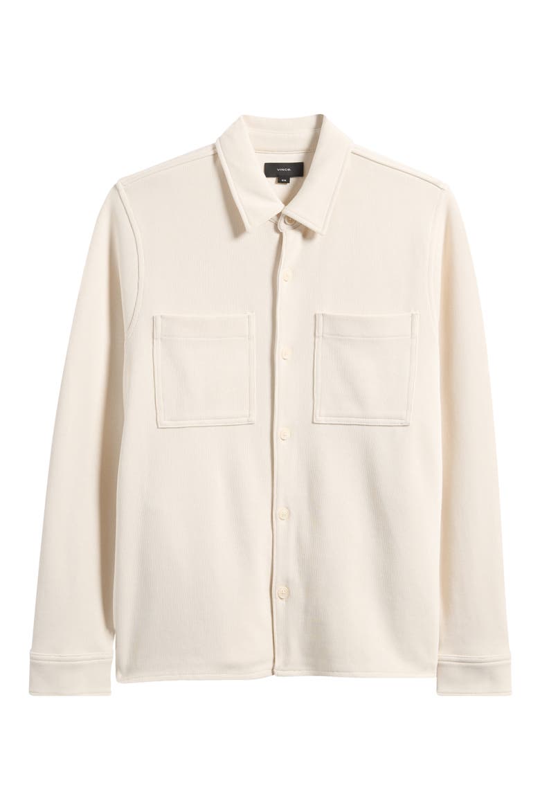 French Rib Shirt Jacket, Alternate, color, BLANCO