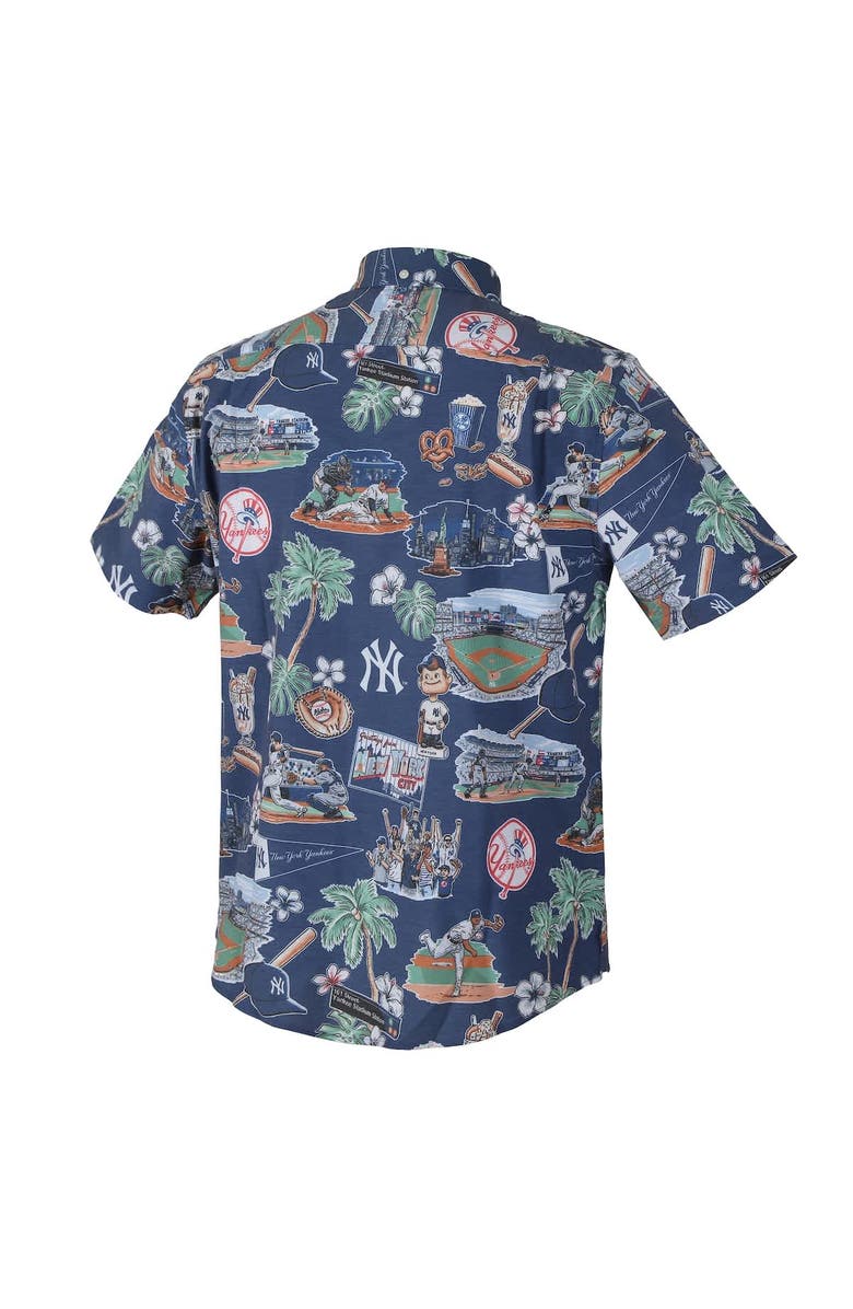 Reyn Spooner Men's Reyn Spooner Navy New York Yankees Scenic Tri-Blend Button-Down Shirt, Alternate, color, Navy