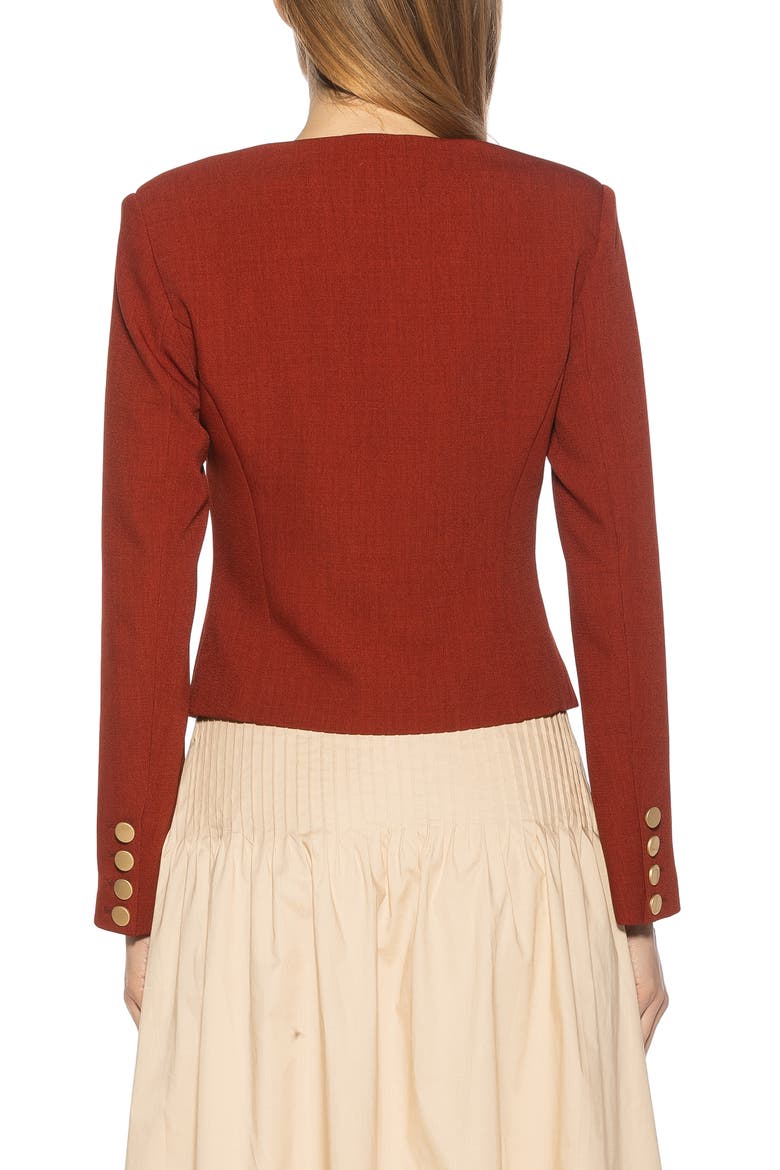 Aria Scoop Neck Retro Blazer, Alternate, color, RED