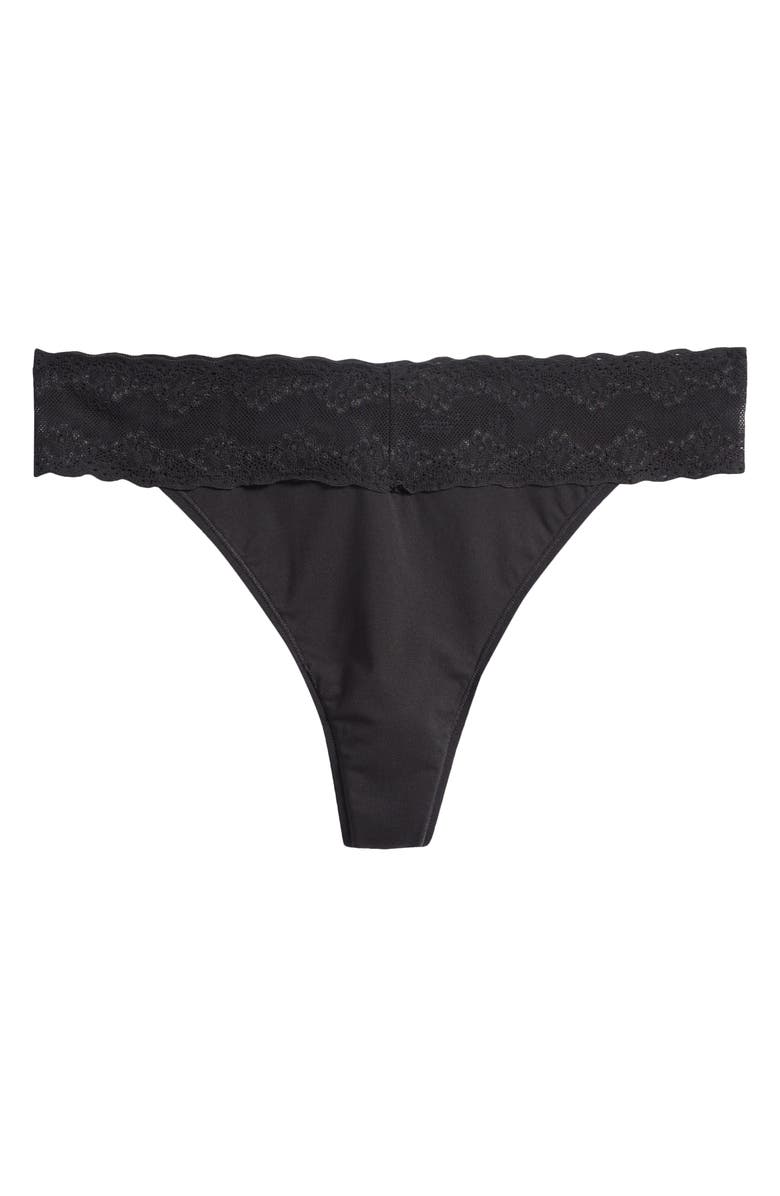 Natori Bliss Perfection One Size Thong, Alternate, color, Black