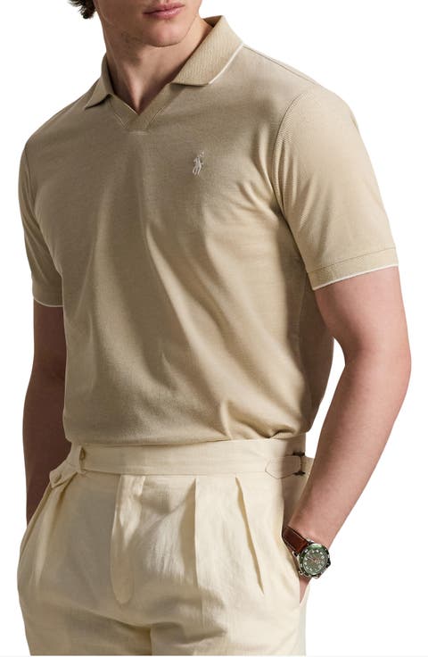 Jacquard Mesh Polo Shirt