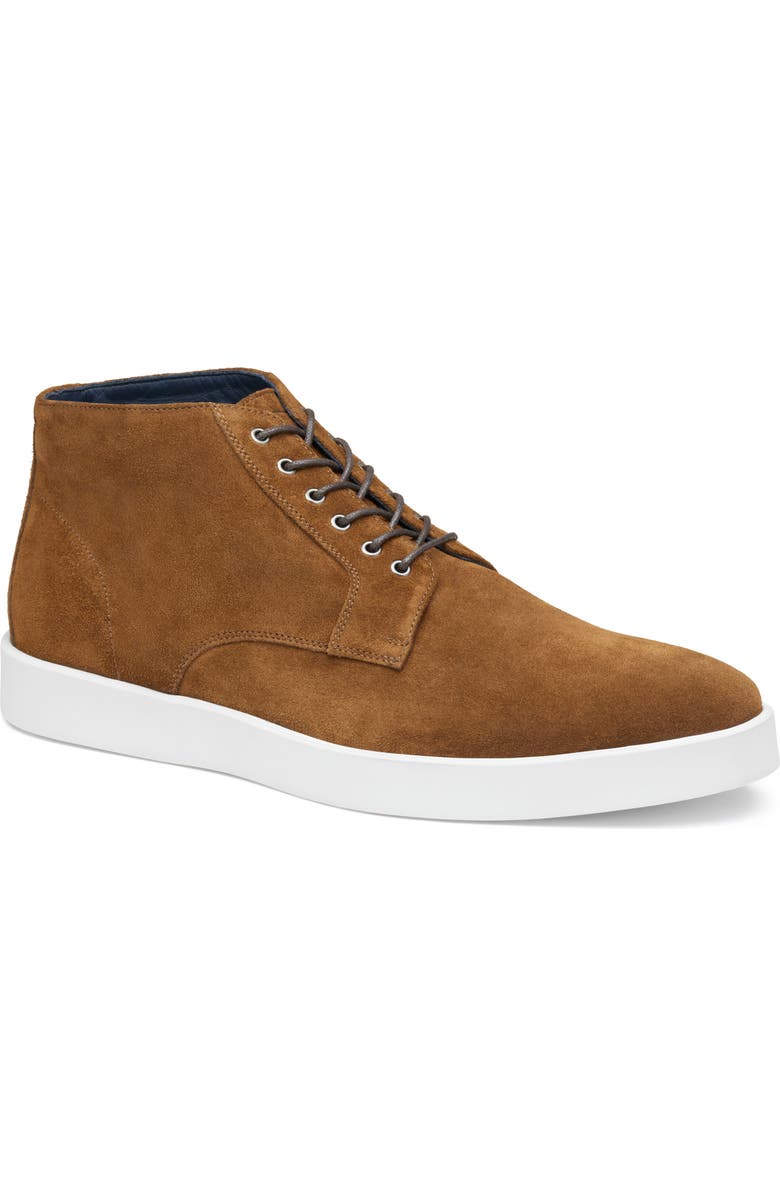 Johnston & Murphy Bolivar Plain Toe Chukka, Main, color, Snuff Italian Suede