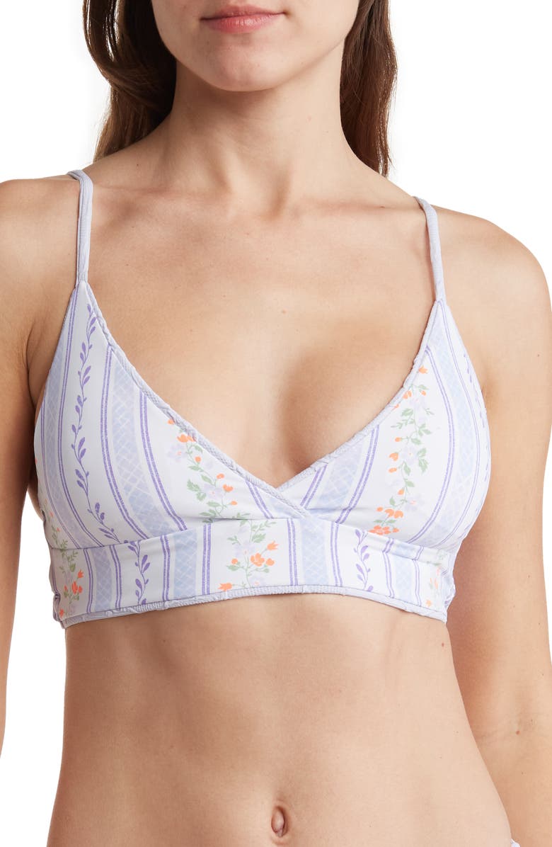 Maaji Lavander Lace-Up Reversible Bikini Top, Alternate, color, 