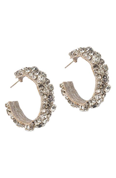 Adelpha Crystal Hoop Earrings