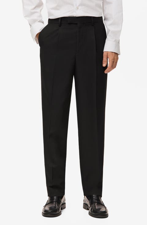 Regular Fit Pleated Pants