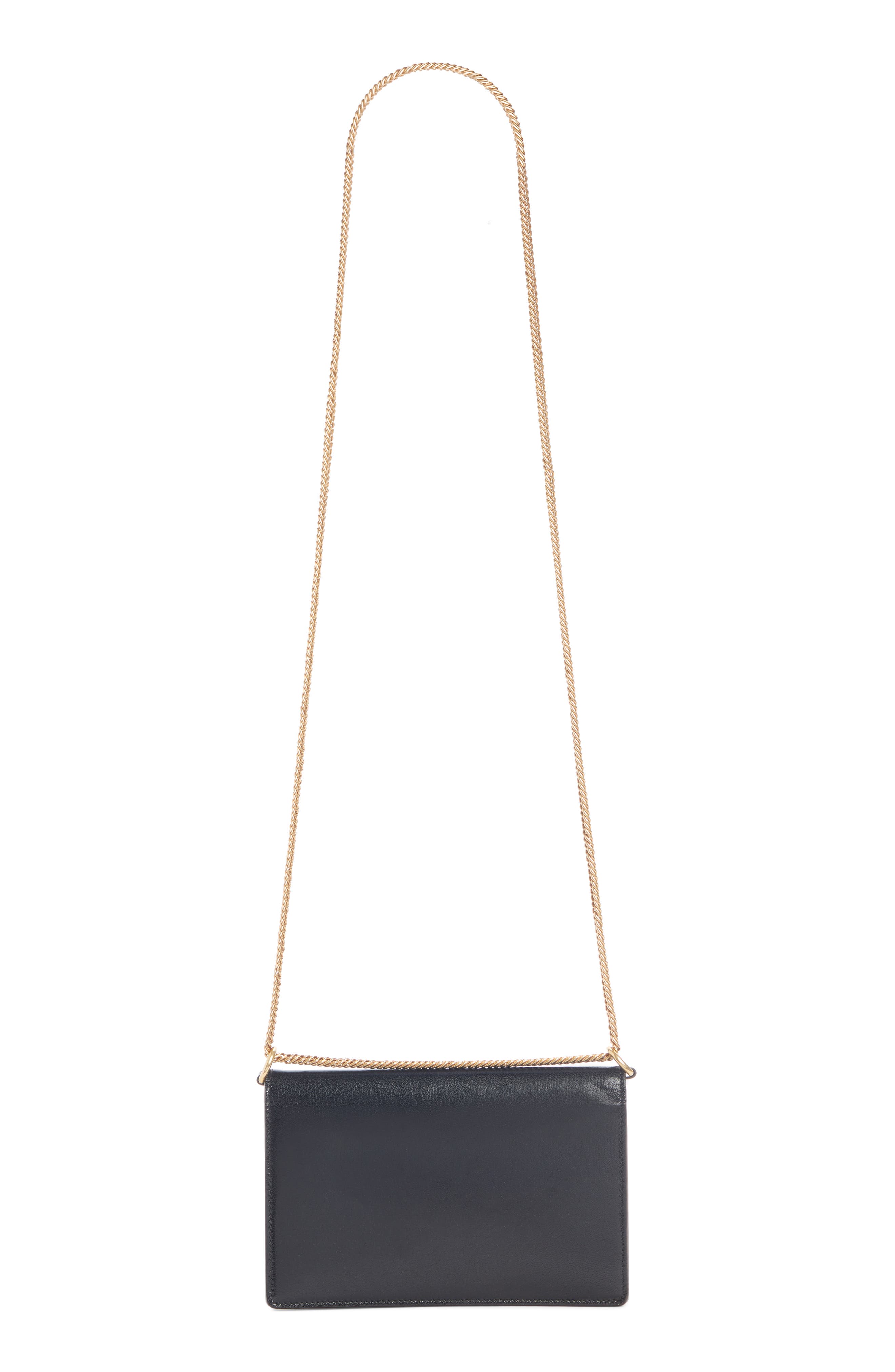 GV3 Leather Wallet on a Chain, Alternate, color, BLACK/ GREY