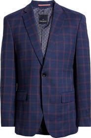 DANIEL HECHTER Windowpane Check Wool Blazer