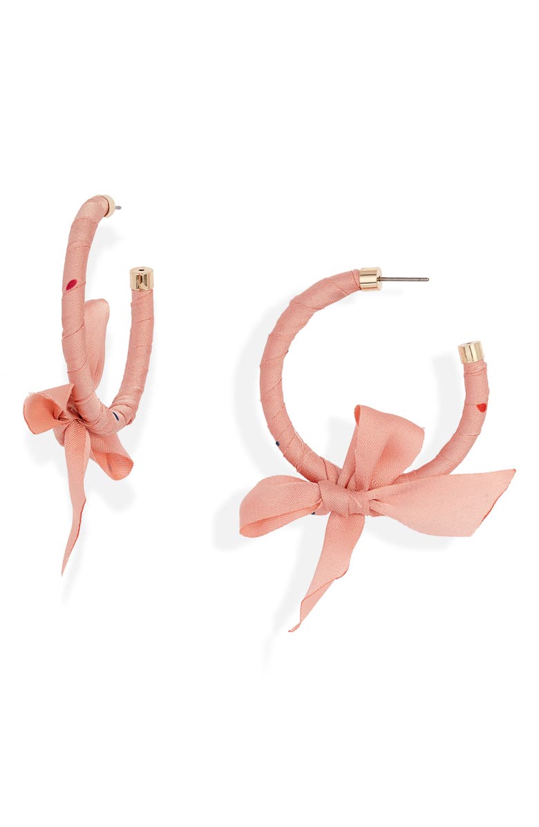 Stella & Dot Scarf Tie Hoop Earrings, Main, color,